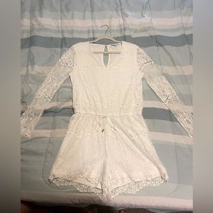 Lucy Paris White Playsuit-Large/42